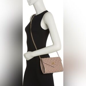 Badgley Mischka Diamond Quilt Convertible Crossbody Bag